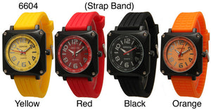 6 Geneva Silicone Strap Band Watches