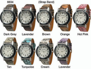6 Narmi leather strap watches