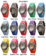 Load image into Gallery viewer, 6 Geneva Silicone Band Watches
