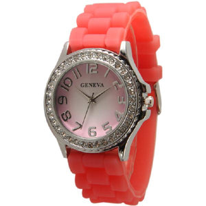 6 Geneva Silicone Band Watches