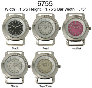 6 Narmi Solid Bar Watch Faces/W Rhinestones