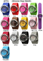 Load image into Gallery viewer, 6 Geneva Silicone Slap Watches
