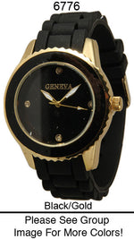 Load image into Gallery viewer, 6 Geneva Ceramic Silicone Style Watches
