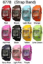Load image into Gallery viewer, 6 Ceramic Silicone Style Watches w/rhinestones
