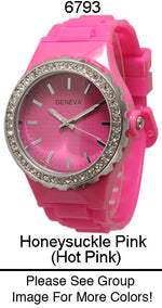 Load image into Gallery viewer, 6 Geneva Silicone Band Watches
