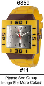 Load image into Gallery viewer, 6 Geneva Silicone Strap Band Watches
