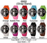 Load image into Gallery viewer, 6 Geneva  Silicone Strap Band Watches w/Rhinestones
