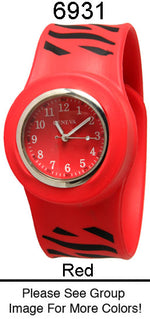 Load image into Gallery viewer, 6 Geneva Silicone Slap Band Watches
