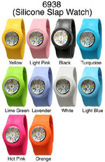 Load image into Gallery viewer, 6 Geneva Silicone Slap Band Watches
