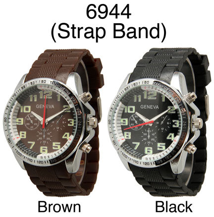 6 Silicone Strap Band Watches