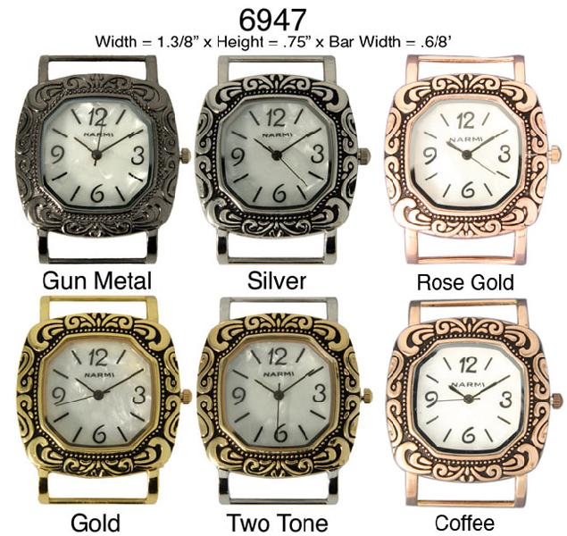 6 Solid Bar Watch Faces