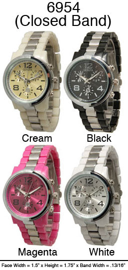 6 Ceramic Closed Band Watches