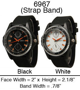 6 Silicone Strap Band Watches