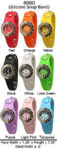 6 Geneva Silicone Snap On Watches