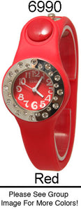 6 Geneva Silicone Snap On Watches