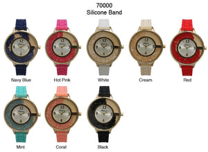 6 Geneva Strap Band Watches