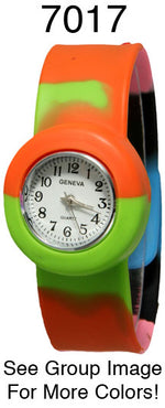Load image into Gallery viewer, 6 Geneva Silicone Slap on Watches
