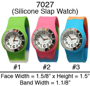 6 Geneva Silicone Slap On Watches