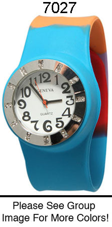 6 Geneva Silicone Slap On Watches