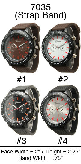 6 Silicone Strap Band Watches