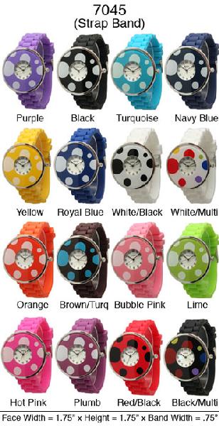 6 Geneva Silicone Strap Band Watches