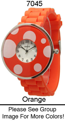 6 Geneva Silicone Strap Band Watches