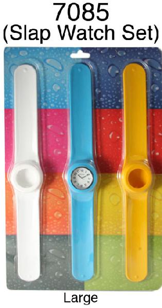 6 Silicone Slap On Watches