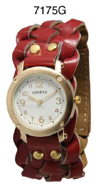 6 Geneva Braided Strap Band Watches