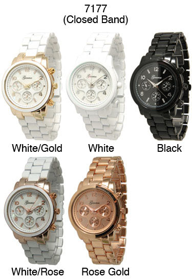 6 Geneva Closed Band Watches