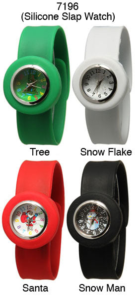 6 Geneva Silicone Slap Band Watches