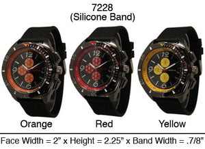 6 Geneva Silicone Strap Band Watches