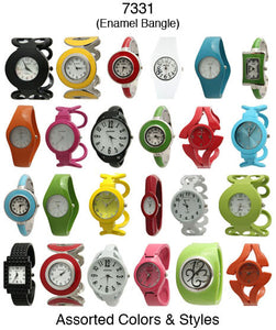 50 Assorted Geneva Enamel Bangle Watches