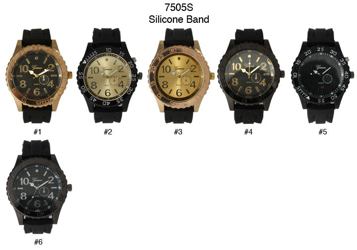 6 Geneva Strap Band Watches