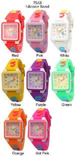 Load image into Gallery viewer, 6 Geneva Children&#39;s Silicone Band Watches
