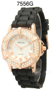 6 Geneva Silicone Band Watches