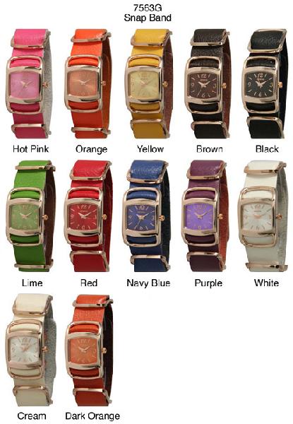 6 Geneva Strap Band Watches