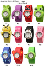 Load image into Gallery viewer, 6 Assorted Geneva Slap Watches
