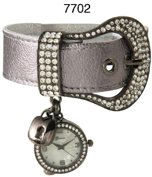 6 Geneva Charm & Buckle Strap Watches