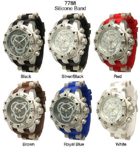 6 Geneva Silicone Band Watches