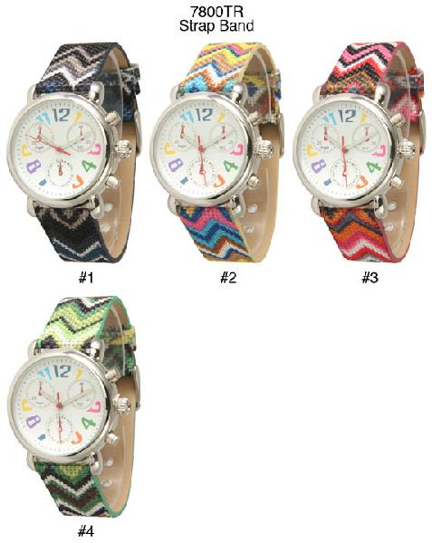 6 Geneva Strap Band Watches