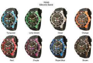 6 Geneva Silicone Band Watches