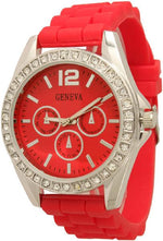 Load image into Gallery viewer, 6 Geneva Silicone Band Watches
