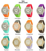 Load image into Gallery viewer, 6 Geneva Silicone Band Watches
