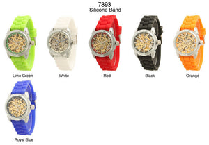 6 Geneva Silicone Band Watches