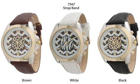 6 Geneva Strap Band Watches