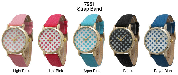 6 Geneva Strap Band Watches