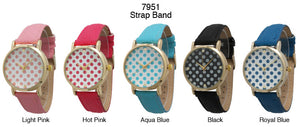 6 Geneva Strap Band Watches