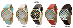 6 Geneva Strap Band Watches