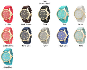 6 Geneva Thread Band Watches