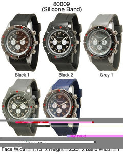 6 Geneva Silicone Strap Band Watches